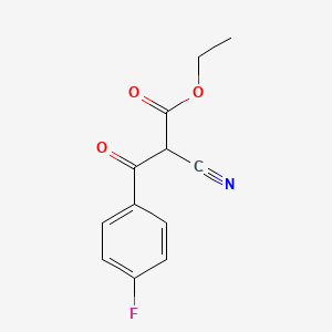 molecular formula C12H10FNO3 B7813640 2-Cyano-3-(4-fluoro-phenyl)-3-oxo-propionic acidethylester 