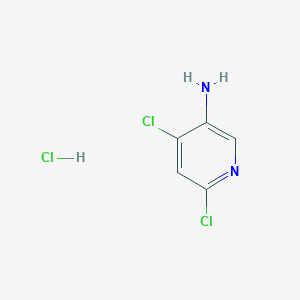 molecular formula C5H5Cl3N2 B7813673 4,6-Dichloropyridin-3-amine hydrochloride 