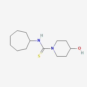 molecular formula C13H24N2OS B7813877 N-cycloheptyl-4-hydroxypiperidine-1-carbothioamide 