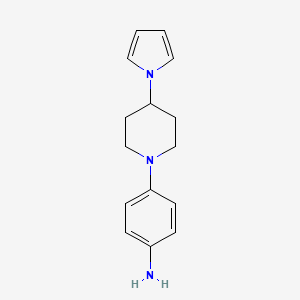 molecular formula C15H19N3 B7813891 4-(4-Pyrrol-1-ylpiperidin-1-yl)aniline 