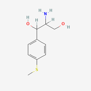 molecular formula C10H15NO2S B7813970 2-Amino-1-[4-(methylsulfanyl)phenyl]propane-1,3-diol 
