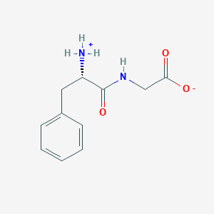 2-[[(2S)-2-azaniumyl-3-phenylpropanoyl]amino]acetate