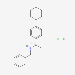 N-benzyl-1-(4-cyclohexylphenyl)ethanamine;hydrochloride