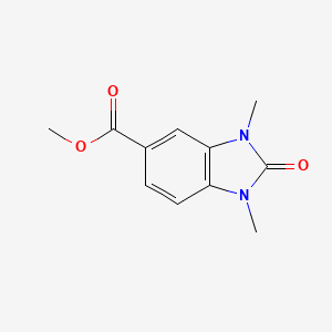 molecular formula C11H12N2O3 B7814159 Methyl 1,3-dimethyl-2-oxo-2,3-dihydro-1H-1,3-benzodiazole-5-carboxylate 