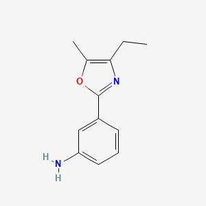 molecular formula C12H14N2O B7814284 3-(4-Ethyl-5-methyl-oxazol-2-yl)phenylamine 