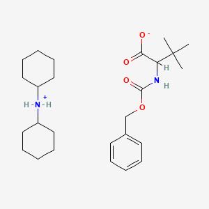 Dicyclohexylazanium;3,3-dimethyl-2-(phenylmethoxycarbonylamino)butanoate