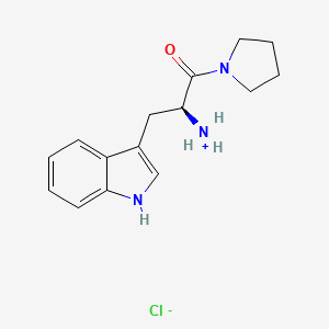 [(2S)-3-(1H-indol-3-yl)-1-oxo-1-pyrrolidin-1-ylpropan-2-yl]azanium;chloride