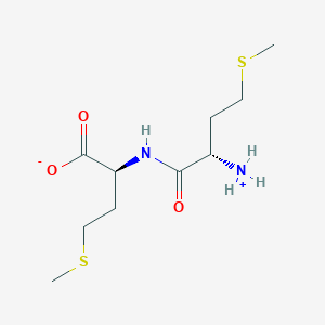 molecular formula C10H20N2O3S2 B7814881 (2S)-2-[[(2S)-2-azaniumyl-4-methylsulfanylbutanoyl]amino]-4-methylsulfanylbutanoate 