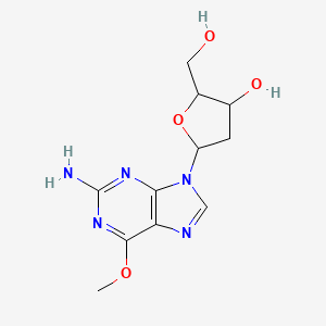 molecular formula C11H15N5O4 B7814889 5-(2-Amino-6-methoxy-purin-9-yl)-2-(hydroxymethyl)oxolan-3-ol CAS No. 52562-36-4