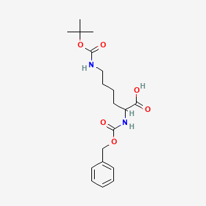 molecular formula C19H28N2O6 B7814897 6-[(2-Methylpropan-2-yl)oxycarbonylamino]-2-(phenylmethoxycarbonylamino)hexanoic acid 