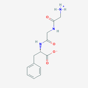 molecular formula C13H17N3O4 B7814900 (2S)-2-[[2-[(2-azaniumylacetyl)amino]acetyl]amino]-3-phenylpropanoate 