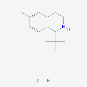 molecular formula C14H22ClN B7814903 1-Tert-butyl-6-methyl-1,2,3,4-tetrahydroisoquinoline hydrochloride 