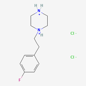 molecular formula C12H19Cl2FN2 B7814912 1-[2-(4-Fluorophenyl)ethyl]piperazine-1,4-diium;dichloride 