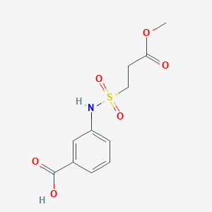 molecular formula C11H13NO6S B7814963 3-(3-Methoxy-3-oxopropanesulfonamido)benzoicacid 