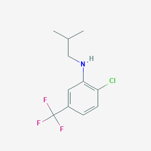 molecular formula C11H13ClF3N B7815432 n-[2-Chloro-5-(trifluoromethyl)phenyl]-n-isobutylamine 