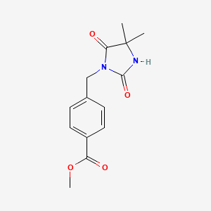 molecular formula C14H16N2O4 B7815546 Methyl 4-[(4,4-dimethyl-2,5-dioxoimidazolidin-1-yl)methyl]benzoate 