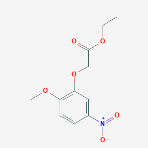 molecular formula C11H13NO6 B7815582 Ethyl 2-(2-methoxy-5-nitrophenoxy)acetate 