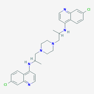 molecular formula C28H32Cl2N6 B078157 N,N'-bis-(7-Chloro-4-quinolyl)-alpha,alpha'-dimethylpiperazine-1,4-diethylamine CAS No. 10547-40-7