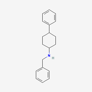 molecular formula C19H23N B7815706 rel-(1R,4S)-N-benzyl-4-phenylcyclohexan-1-amine 