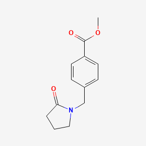 molecular formula C13H15NO3 B7815776 Methyl 4-[(2-oxopyrrolidin-1-yl)methyl]benzoate 