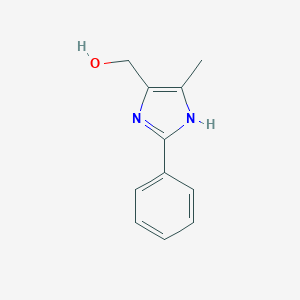 molecular formula C11H12N2O B078158 1H-Imidazole-4-methanol, 5-methyl-2-phenyl- CAS No. 13682-32-1
