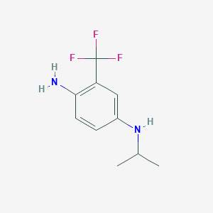 molecular formula C10H13F3N2 B7815844 1-N-Isopropyl-3-(trifluoromethyl)benzene-1,4-diamine 
