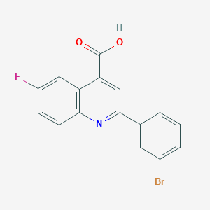 molecular formula C16H9BrFNO2 B7815960 2-(3-Bromophenyl)-6-fluoro-4-carboxyquinoline 