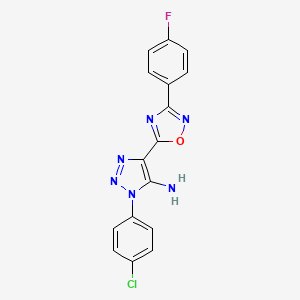 1-(4-chlorophenyl)-4-[3-(4-fluorophenyl)-1,2,4-oxadiazol-5-yl]-1H-1,2,3-triazol-5-amine