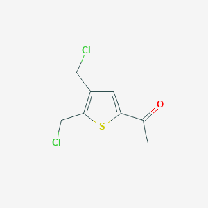molecular formula C8H8Cl2OS B7816289 1-[4,5-Bis(chloromethyl)-2-thienyl]ethanone 