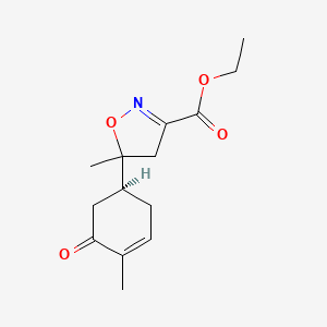 5-Methyl-5-((S)-4-methyl-5-oxo-cyclohex-3-enyl)-4,5-dihydro-isoxazole-3-carboxylic acid ethyl ester