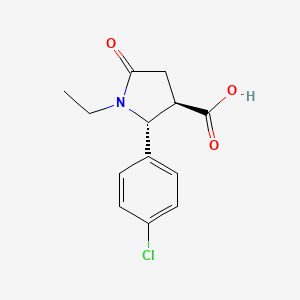 (2R,3R)-2-(4-chlorophenyl)-1-ethyl-5-oxopyrrolidine-3-carboxylic acid