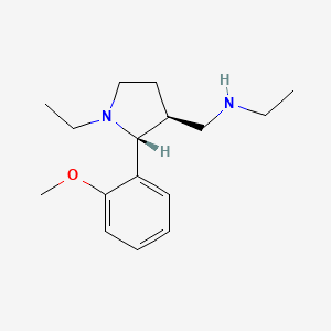 molecular formula C16H26N2O B7816344 N-{[(2R,3S)-1-ethyl-2-(2-methoxyphenyl)pyrrolidin-3-yl]methyl}ethanamine 