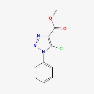 molecular formula C10H8ClN3O2 B7816347 methyl 5-chloro-1-phenyl-1H-1,2,3-triazole-4-carboxylate 