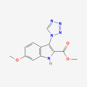 molecular formula C12H11N5O3 B7816360 methyl 6-methoxy-3-(1H-tetrazol-1-yl)-1H-indole-2-carboxylate CAS No. 924858-77-5