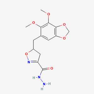 5-[(6,7-Dimethoxy-1,3-benzodioxol-5-yl)methyl]-4,5-dihydro-3-isoxazolecarbohydrazide