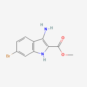 molecular formula C10H9BrN2O2 B7816379 methyl 3-amino-6-bromo-1H-indole-2-carboxylate CAS No. 924861-73-4