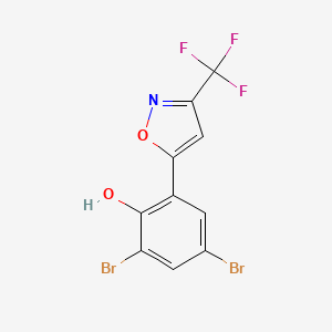 2,4-Dibromo-6-[3-(trifluoromethyl)-5-isoxazolyl]phenol