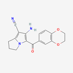 6-amino-5-(2,3-dihydro-1,4-benzodioxin-6-ylcarbonyl)-2,3-dihydro-1H-pyrrolizine-7-carbonitrile