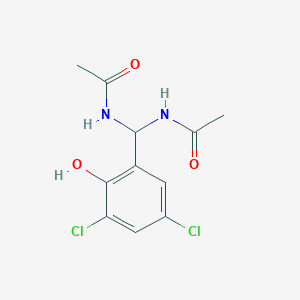 molecular formula C11H12Cl2N2O3 B7816441 N-[(Acetylamino)(3,5-dichloro-2-hydroxyphenyl)methyl]acetamide 