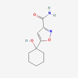 molecular formula C10H14N2O3 B7816483 5-(1-Hydroxycyclohexyl)-1,2-oxazole-3-carboxamide CAS No. 924861-91-6