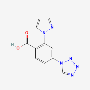 2-(1H-pyrazol-1-yl)-4-(1H-tetrazol-1-yl)benzoic acid