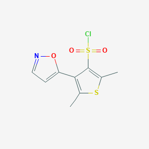 2,5-Dimethyl-4-(1,2-oxazol-5-yl)thiophene-3-sulfonyl chloride