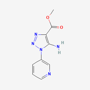 molecular formula C9H9N5O2 B7816829 methyl 5-amino-1-(pyridin-3-yl)-1H-1,2,3-triazole-4-carboxylate 