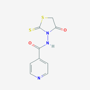 molecular formula C9H7N3O2S2 B078170 4-Pyridinecarboxamide, N-(4-oxo-2-thioxo-3-thiazolidinyl)- CAS No. 13097-08-0