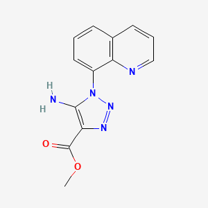 molecular formula C13H11N5O2 B7817047 methyl 5-amino-1-(quinolin-8-yl)-1H-1,2,3-triazole-4-carboxylate CAS No. 948007-71-4