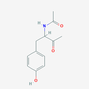molecular formula C12H15NO3 B7817068 N-[1-(4-hydroxyphenyl)-3-oxobutan-2-yl]acetamide 
