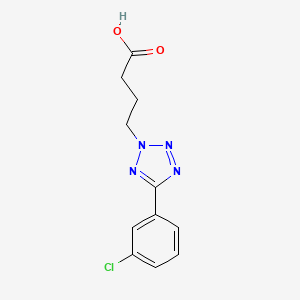 molecular formula C11H11ClN4O2 B7817154 4-[5-(3-Chlorophenyl)-1,2,3,4-tetrazol-2-yl]butanoic acid 
