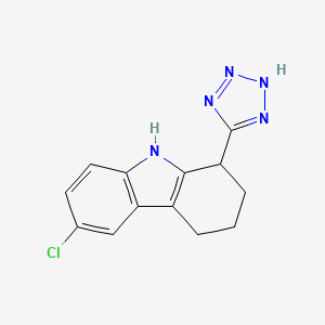 B7817199 6-chloro-1-(1H-tetrazol-5-yl)-2,3,4,9-tetrahydro-1H-carbazole CAS No. 924861-88-1