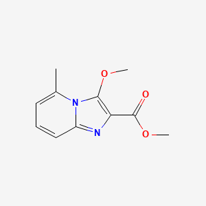 molecular formula C11H12N2O3 B7817377 Methyl 3-methoxy-5-methylimidazo[1,2-a]pyridine-2-carboxylate 