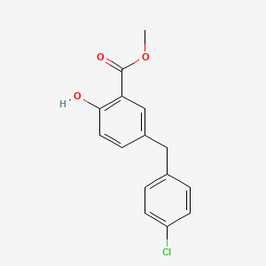 molecular formula C15H13ClO3 B7817404 Methyl 5-[(4-chlorophenyl)methyl]-2-hydroxybenzoate 